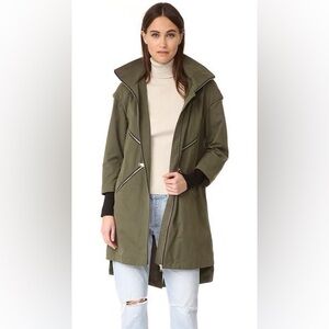 SOIA & KYO Tammie Utility Jacket Coat Size M | Convertible Zip-Off Sleeve Vest